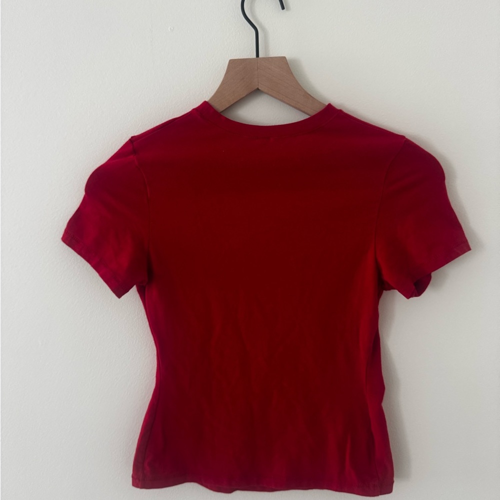 SKIMS Cotton Jersey Red Short Sleeve Tee